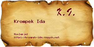 Krompek Ida névjegykártya